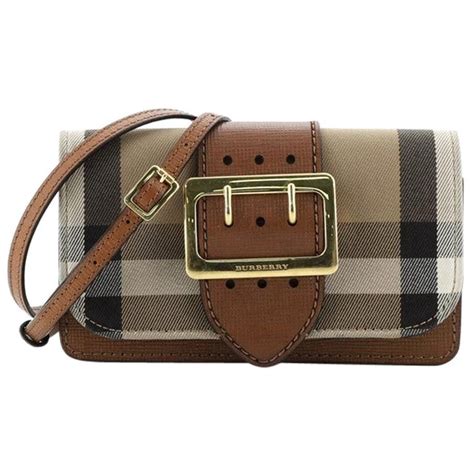 burberry madison small house check|Burberry Madison Buckle Flap Bag House Check Canvas and .